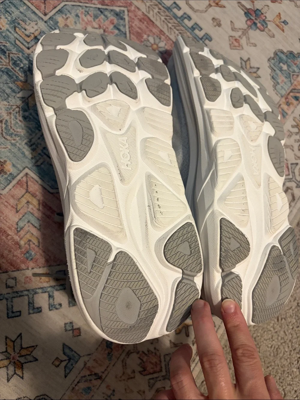 HOKA Clifton 10 Men’s Gray Running Shoes Athletic Sneakers size 12 2E